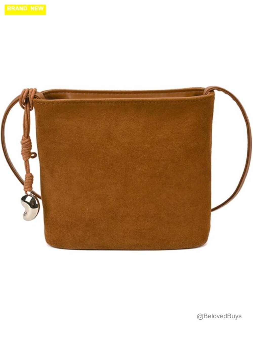 Faux Suede Mini Bucket Bag Crossbody Shoulder Work Travel Purse